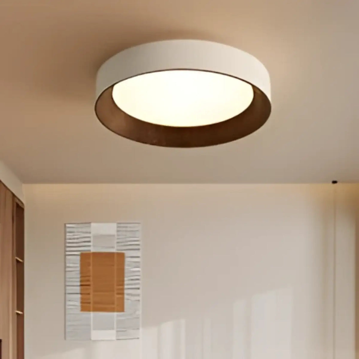 Plafonnier moderne, marron ou beige, tailles S, M et L, marron
