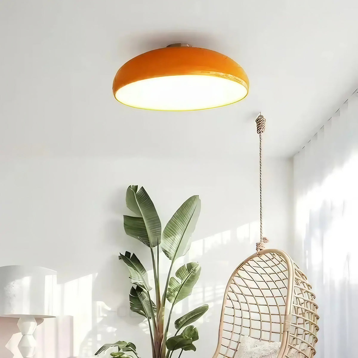 Plafonnier moderne minimaliste, quatre coloris, tailles S, M, L, orange