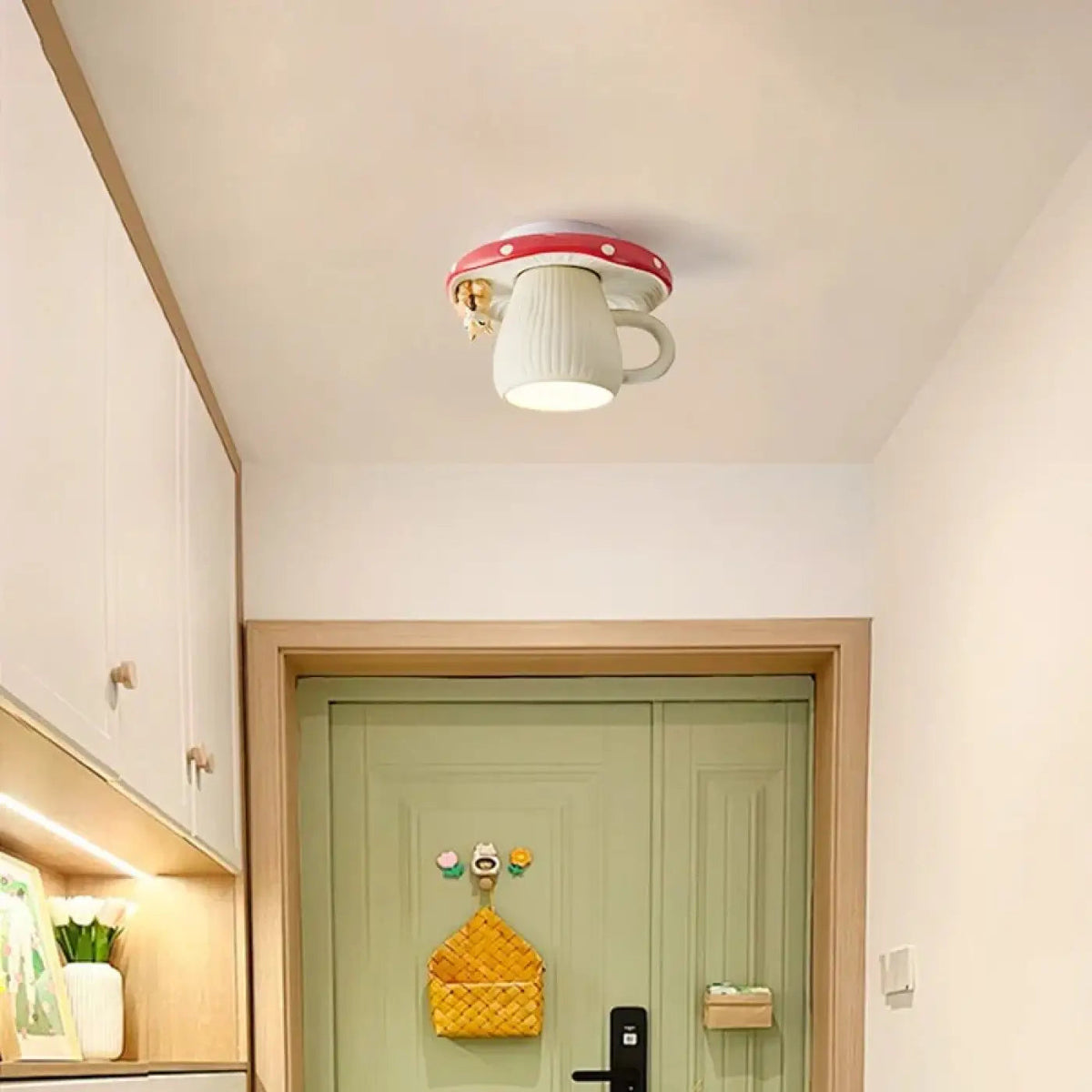 Plafonnier tasse fantaisie, blanc chaud ou lumière réglable