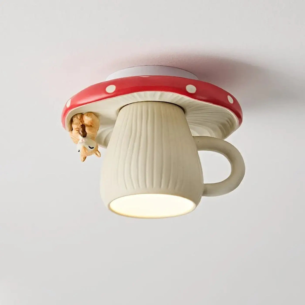 Plafonnier tasse fantaisie, blanc chaud ou lumière réglable