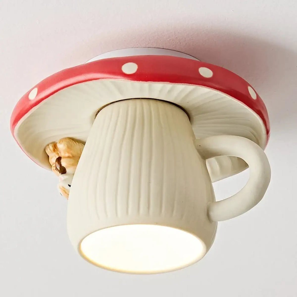 Plafonnier tasse fantaisie, blanc chaud ou lumière réglable