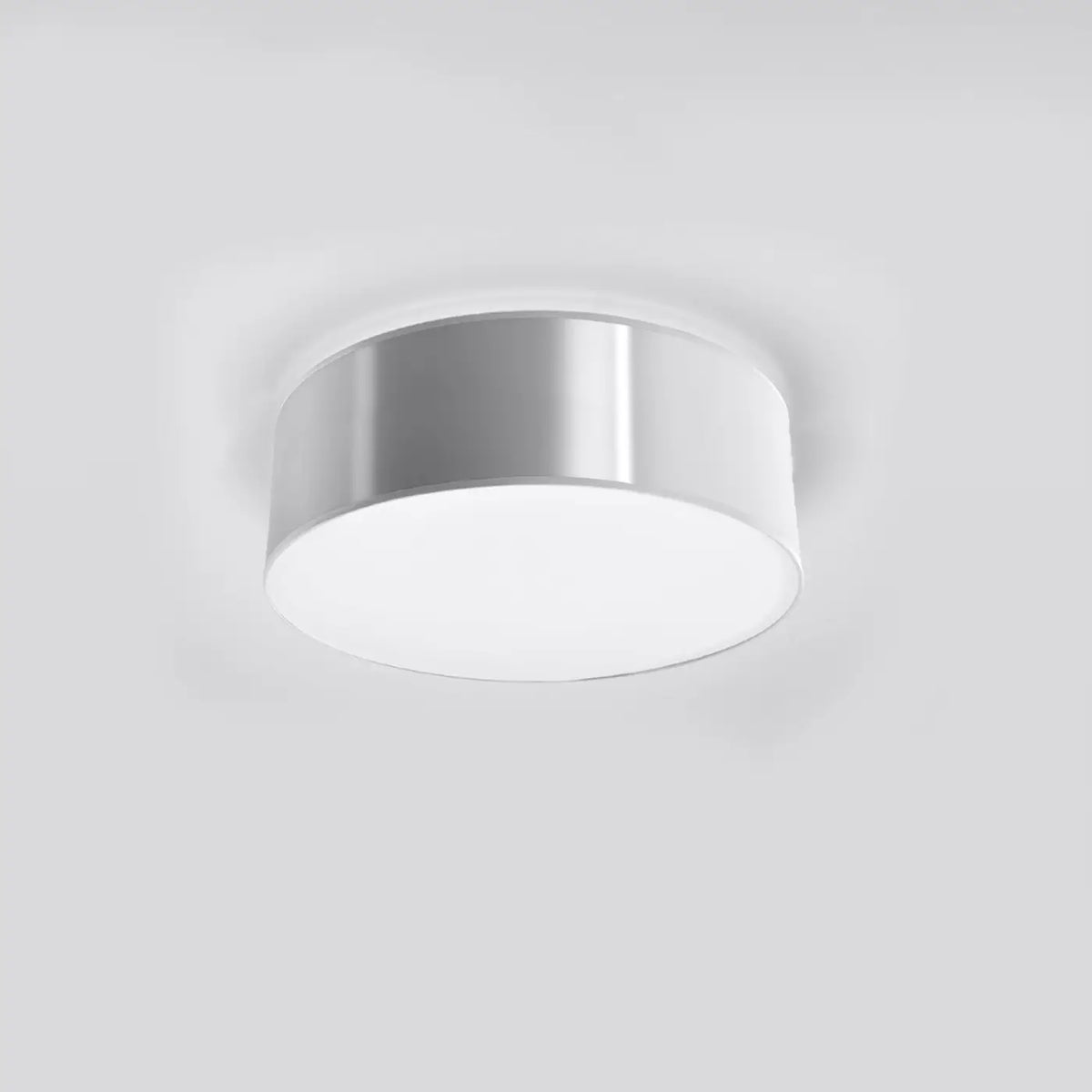 Plafonnier rond cylindrique de 11 cm de haut, de 25 à 55 cm, gris