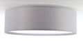Plafonnier rond en tissu gris clair, 50 cm de diamètre