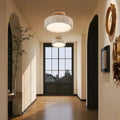 Plafonnier rond en travertin, style minimaliste