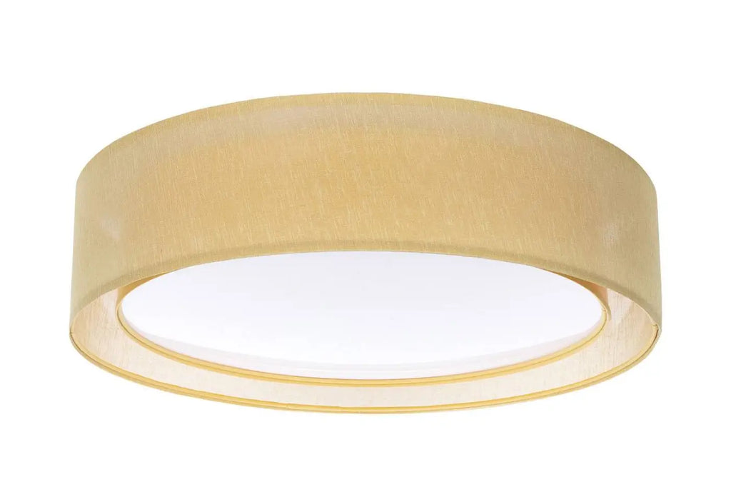 Plafonnier rond en tissu jaune, 50 ou 60 cm de diamètre