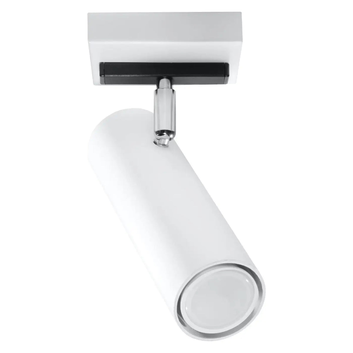Plafonnier spot orientable en acier blanc, ampoule GU10
