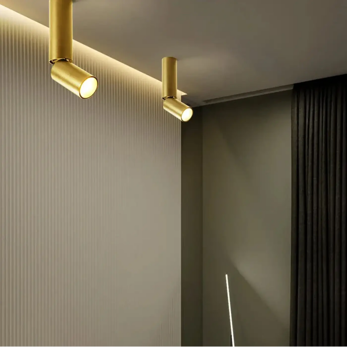 Plafonnier spot LED minimaliste, blanc, noir ou doré