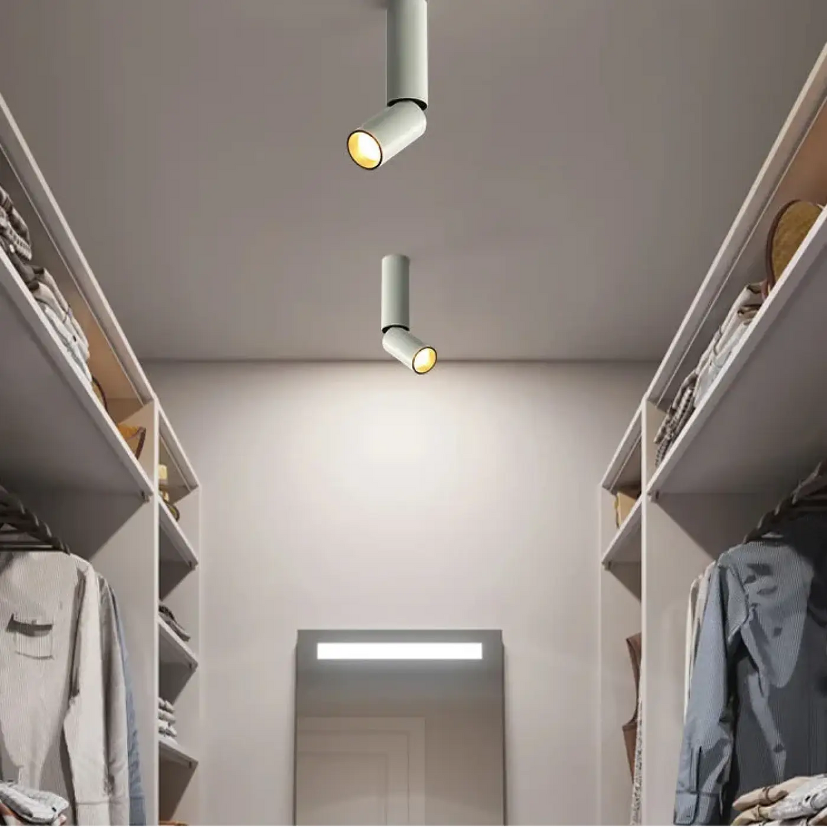 Plafonnier spot LED minimaliste, blanc, noir ou doré