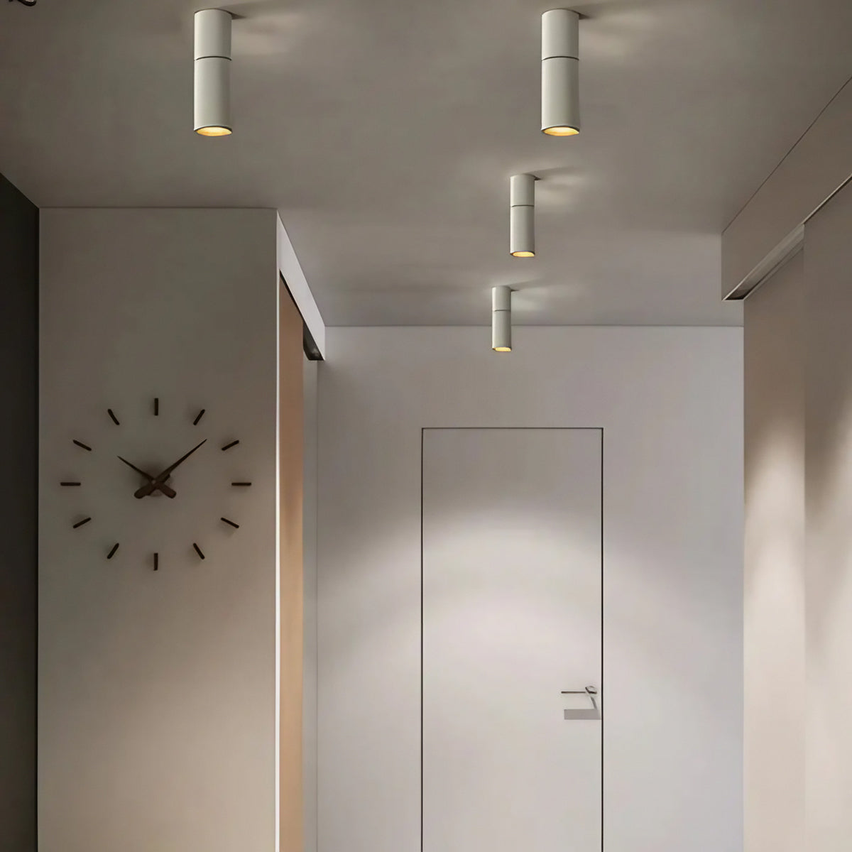 Plafonnier spot LED minimaliste, blanc, noir ou doré