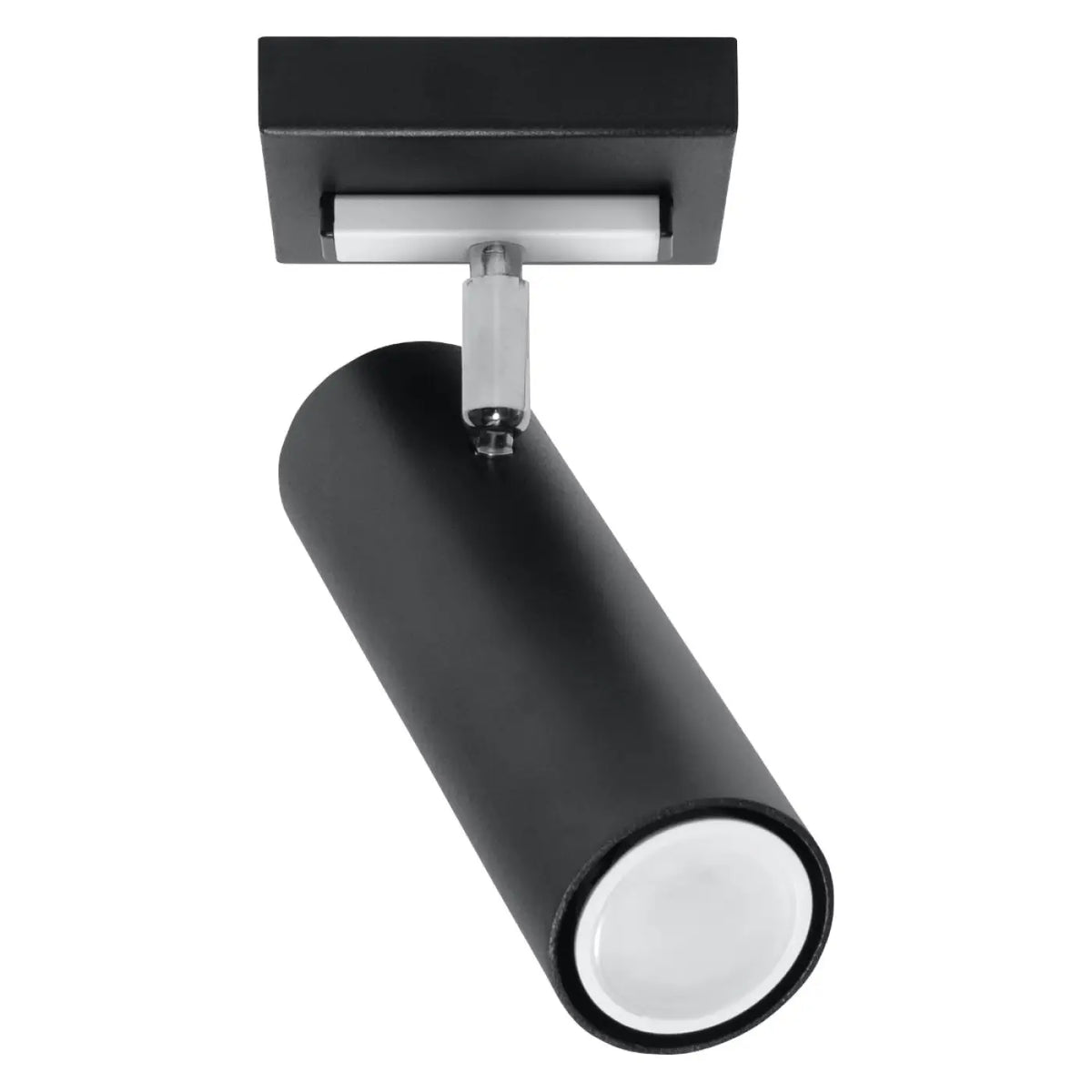 Plafonnier spot orientable en acier noir mat, ampoule GU10