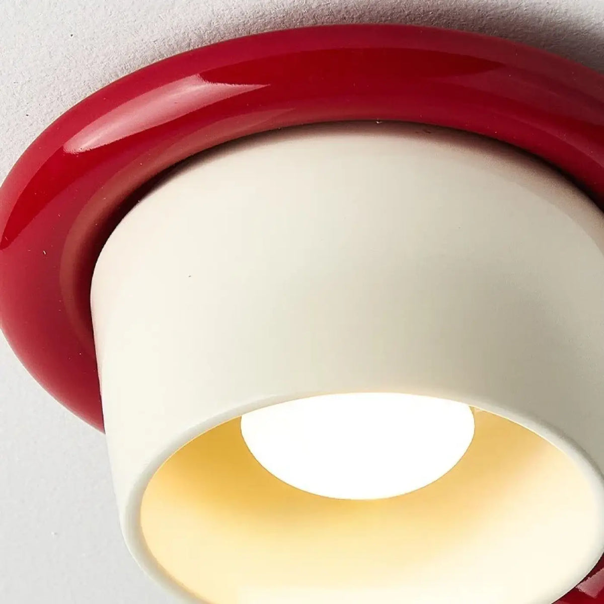 Plafonnier rétro coloré, rouge, vert ou marron
