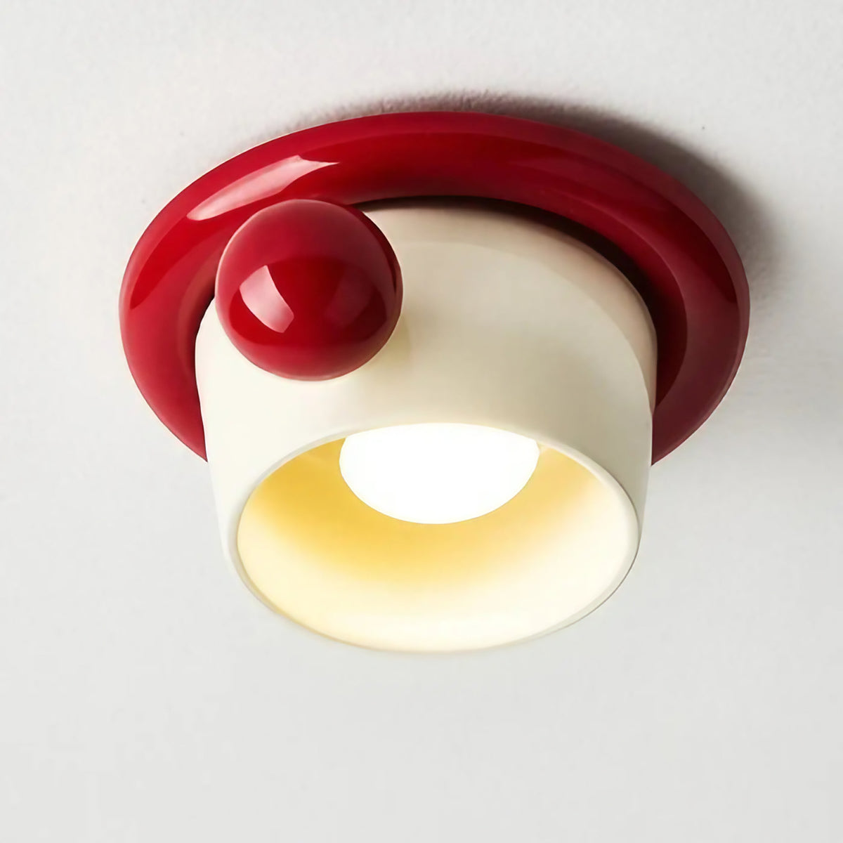 Plafonnier rétro coloré, rouge, vert ou marron, rouge