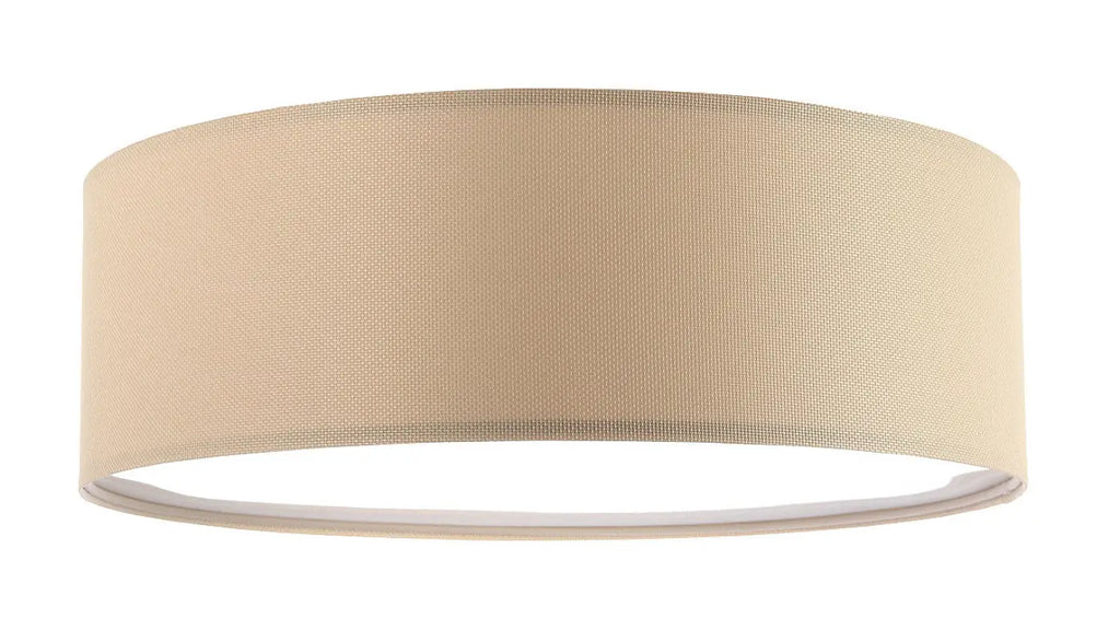 Plafonnier rond en tissu beige avec diffuseur, 50 cm