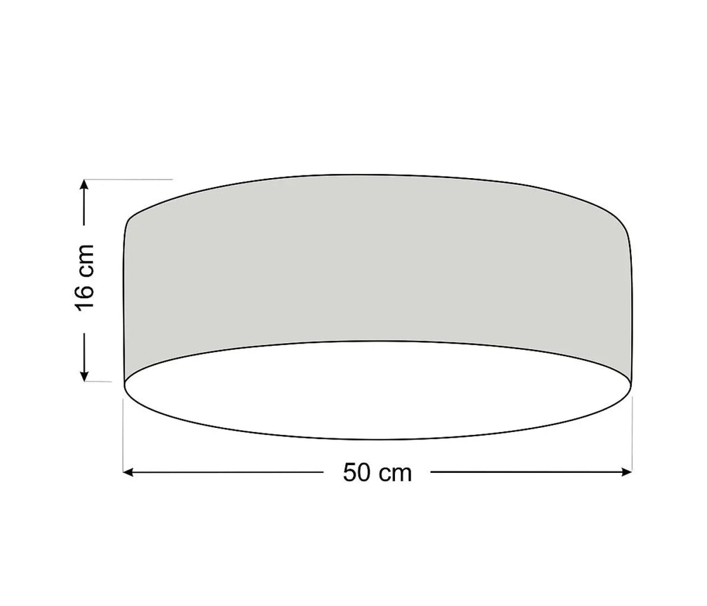 Plafonnier rond en tissu caramel tissé, 50 cm de diamètre