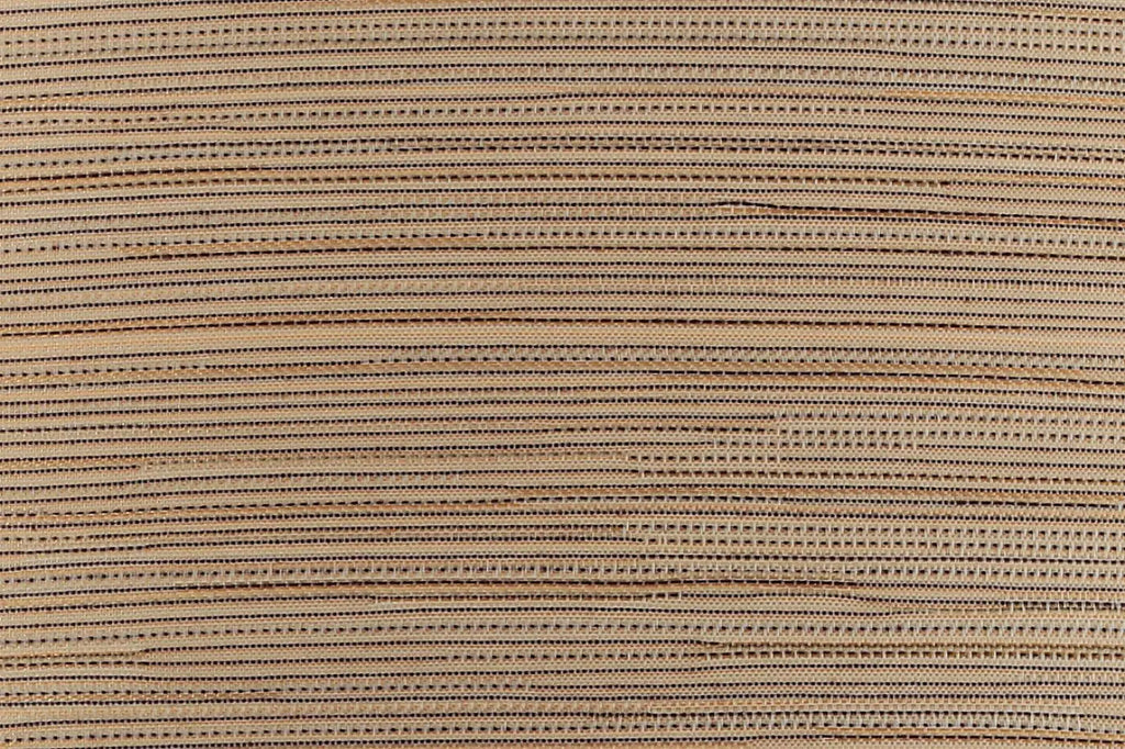Plafonnier rond en tissu aspect bois clair, 50 cm