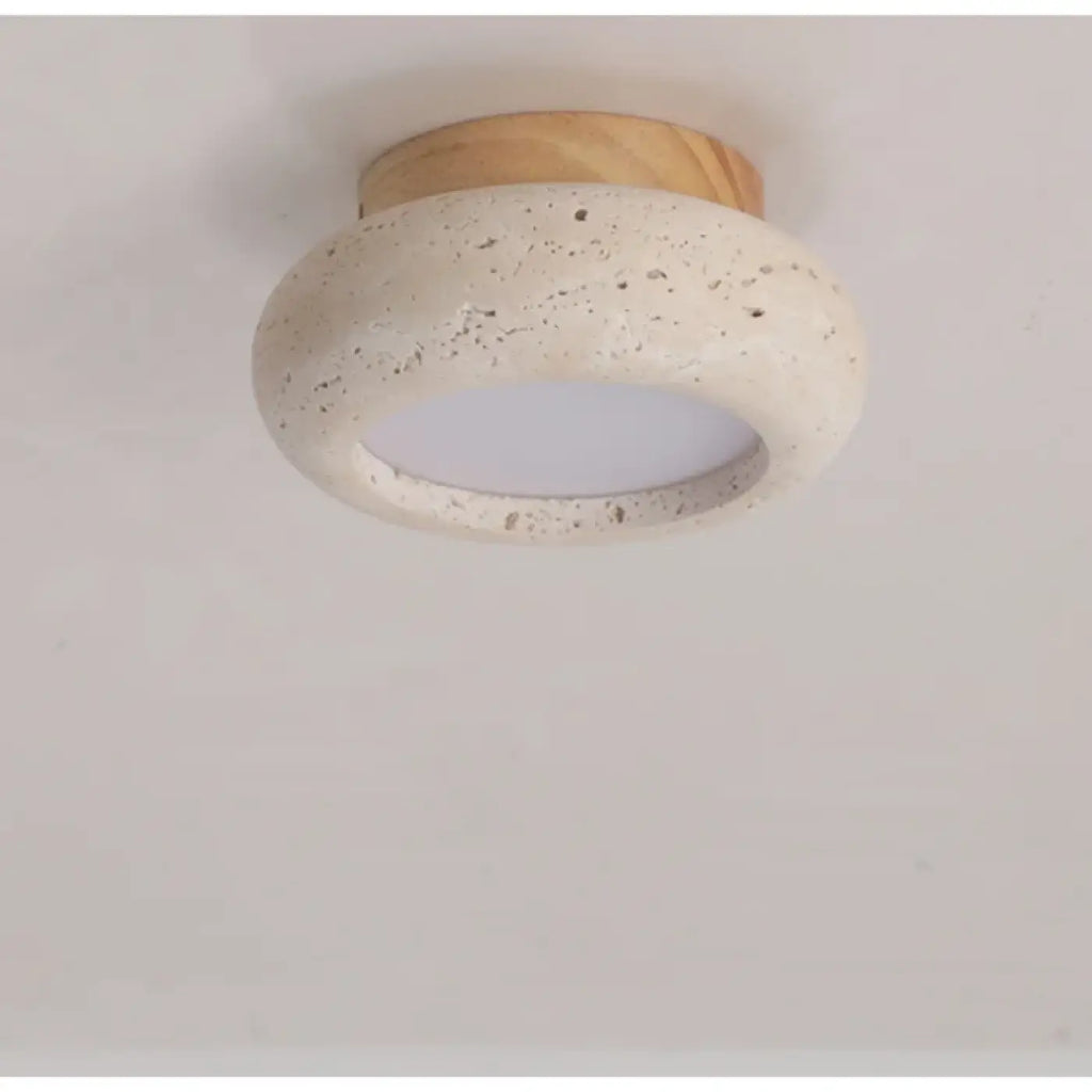 Plafonnier en travertin, pierre naturelle au style scandinave