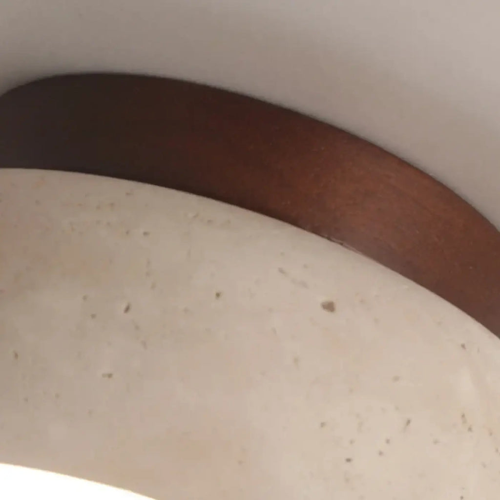 Plafonnier en travertin, pierre naturelle au style scandinave