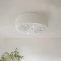 Plafonnier vintage à motifs géométriques, blanc ou jaune, blanc