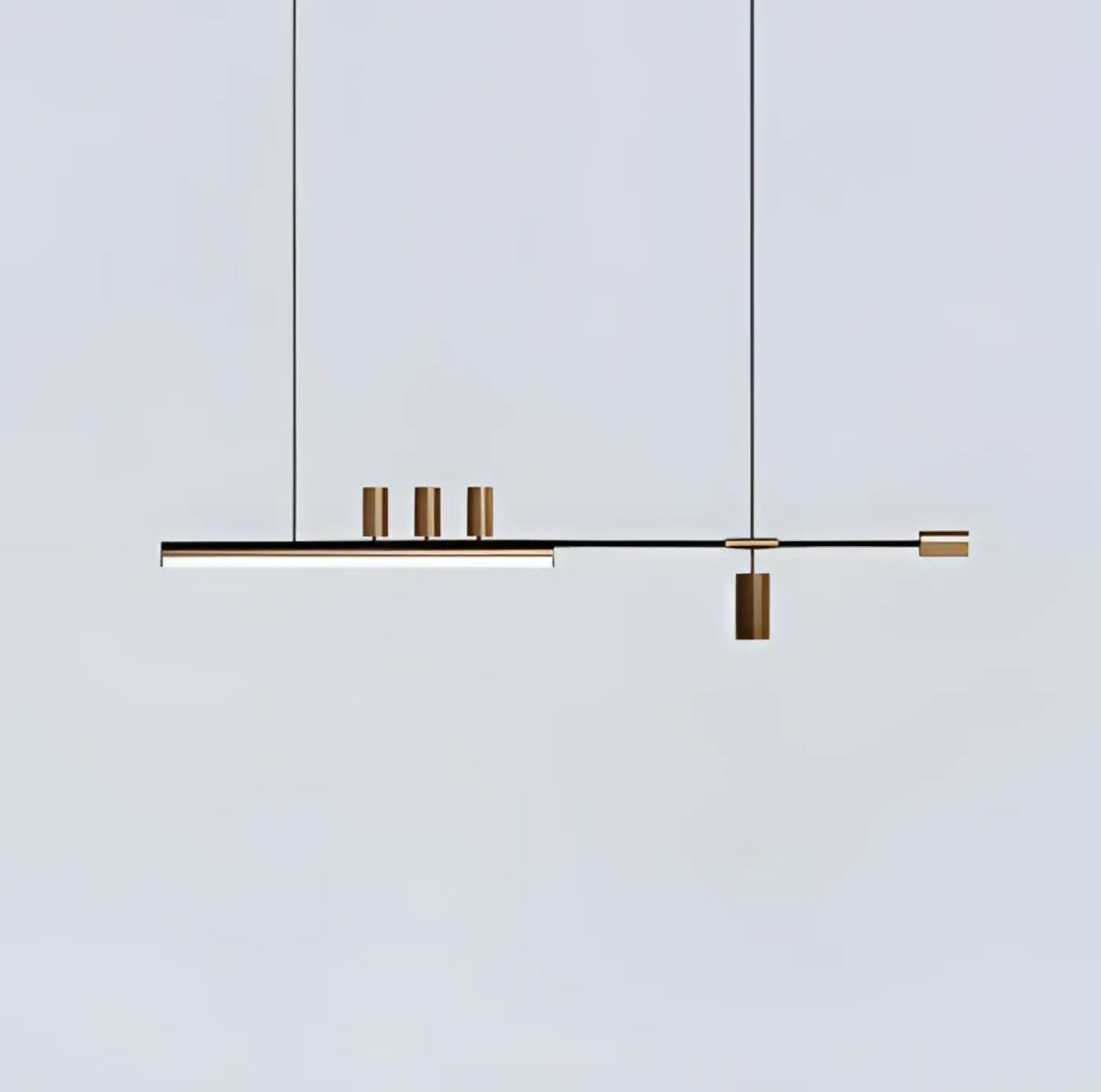 Suspension linéaire minimaliste, deux modèles, lumière au choix