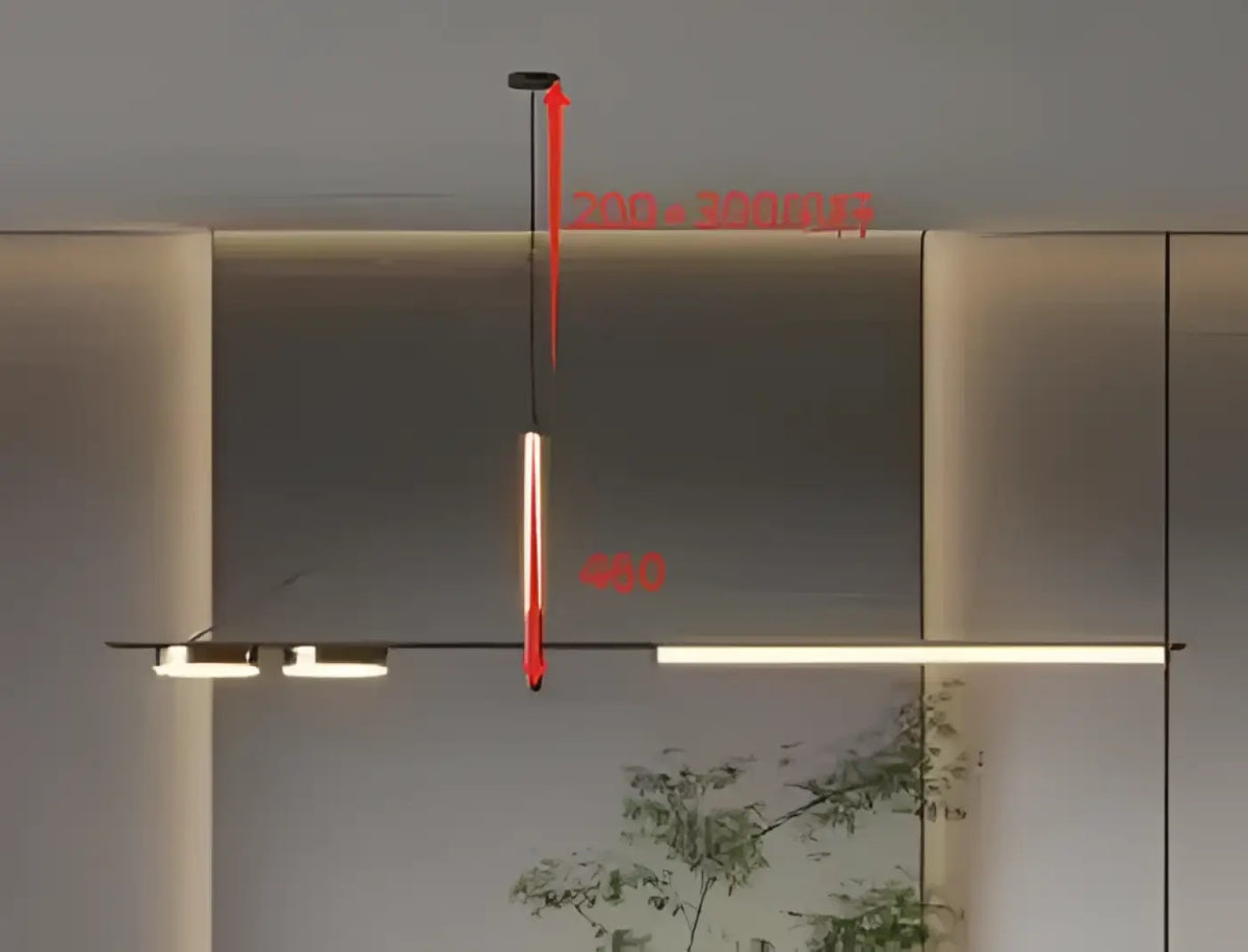 Suspension linéaire minimaliste, deux modèles, lumière au choix