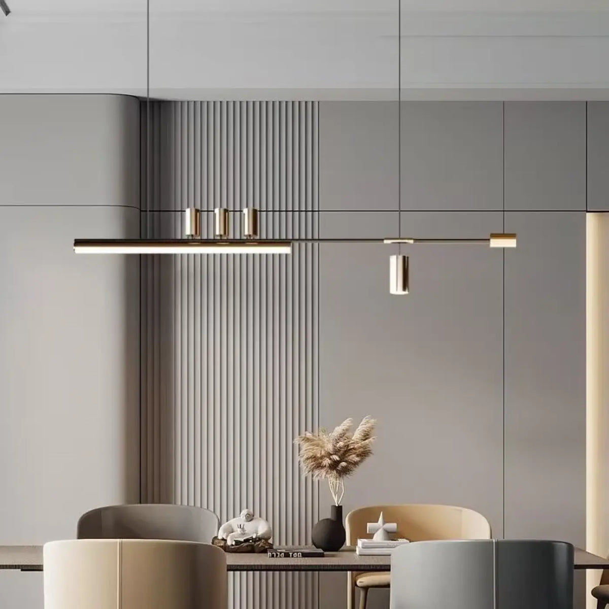 Suspension linéaire minimaliste, deux modèles, lumière au choix