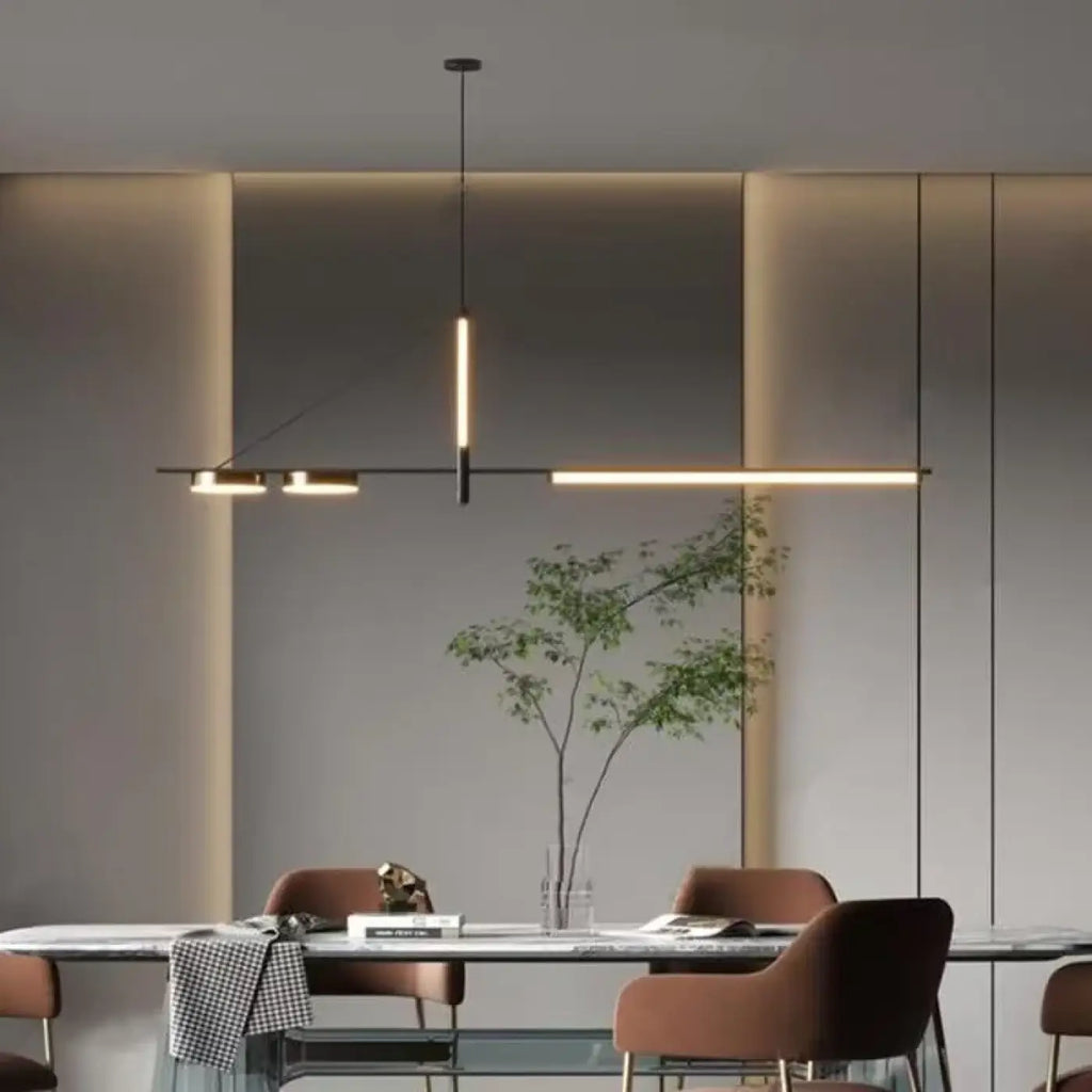 Suspension linéaire minimaliste, deux modèles, lumière au choix
