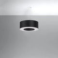 Grande suspension abat-jour en tissu, 50, 70 ou 90 cm, noir