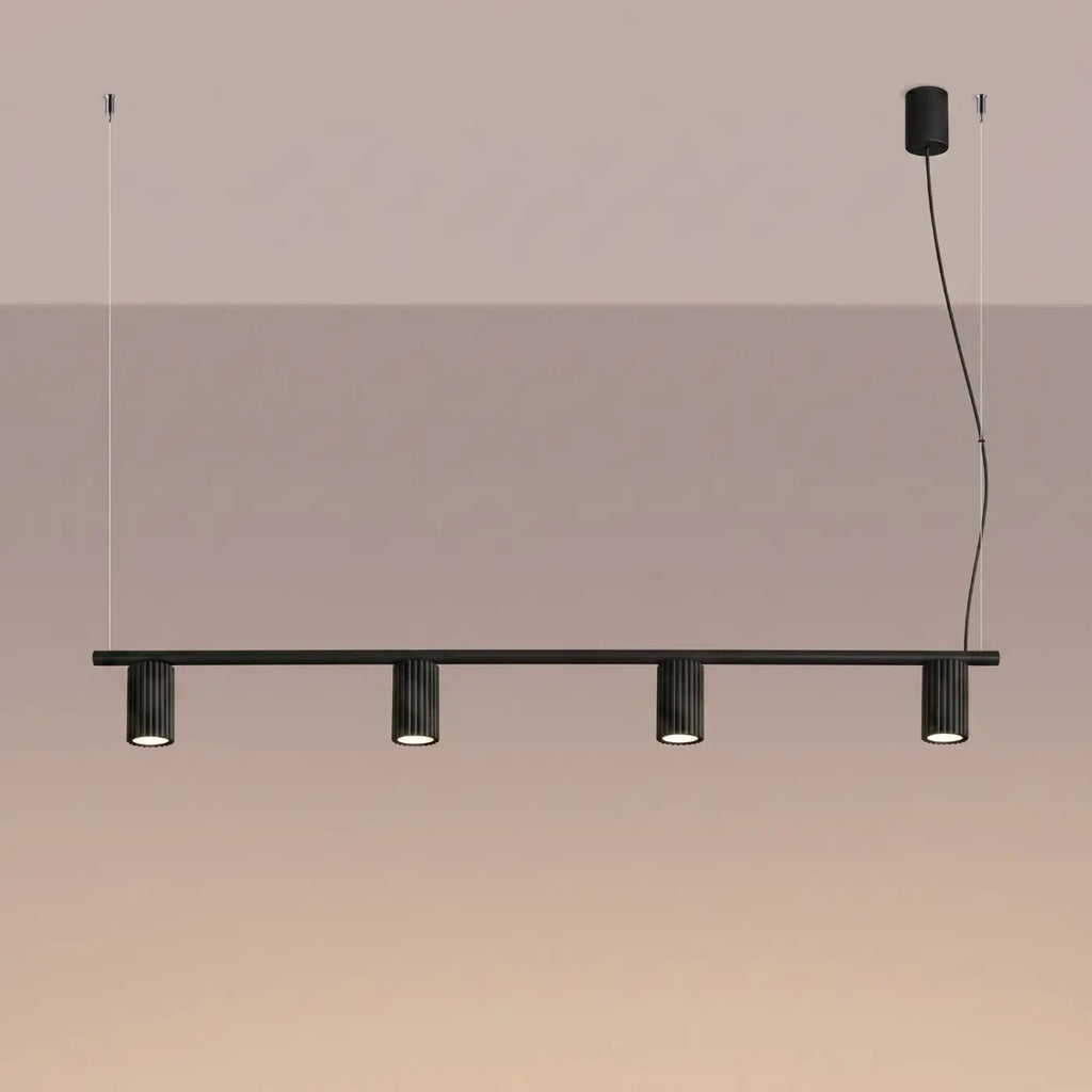 Suspension barre à 4 cylindres nervurés, 122 cm, 14 coloris