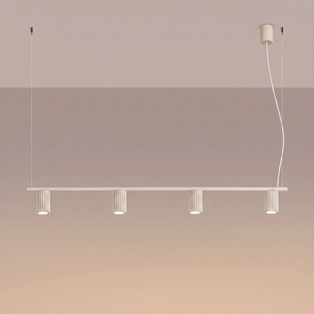 Suspension barre à 4 cylindres nervurés, 122 cm, 14 coloris