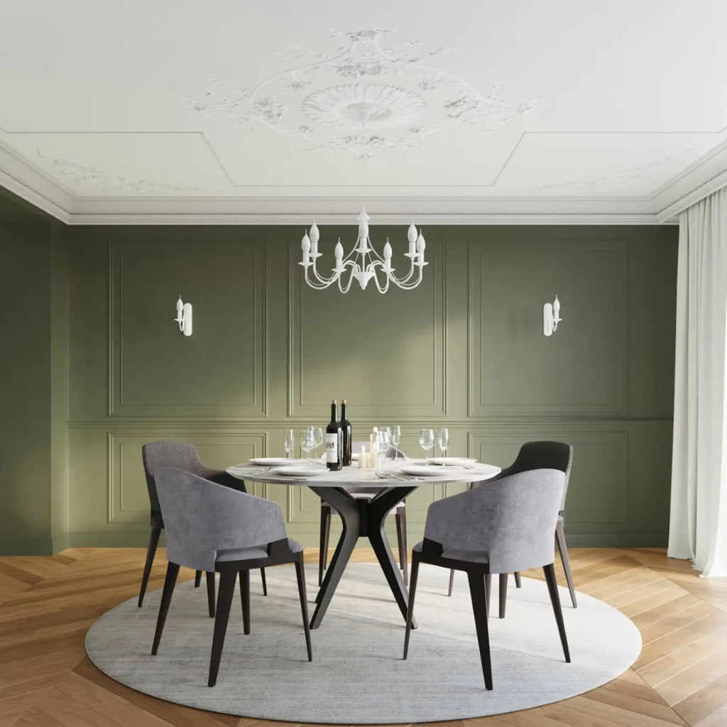 Lustre classique à bougies, bras courbés en acier, 3, 5 ou 7 lumières
