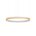 Suspension anneau LED en placage de chêne, 78 cm, 3000 K