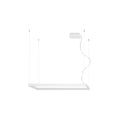 Suspension cadre rectangulaire LED en aluminium, 100 ou 130 cm, blanc