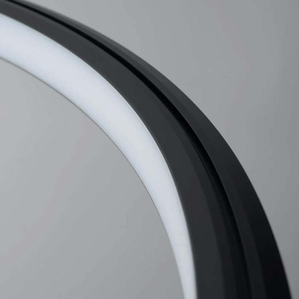 Grande suspension anneau LED noire, 90 ou 120 cm, 3000 K