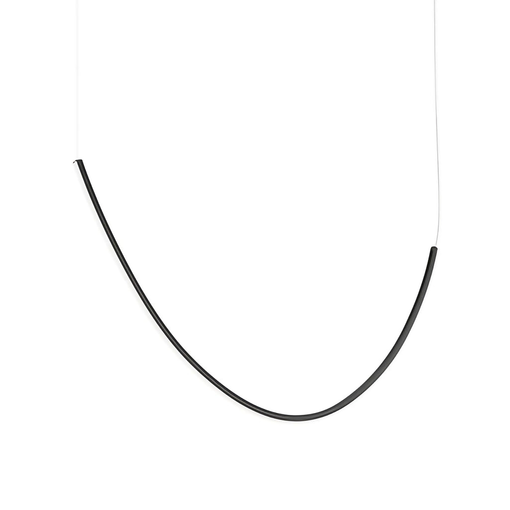 Suspension LED linéaire en aluminium noir, 1 ou 3 barres