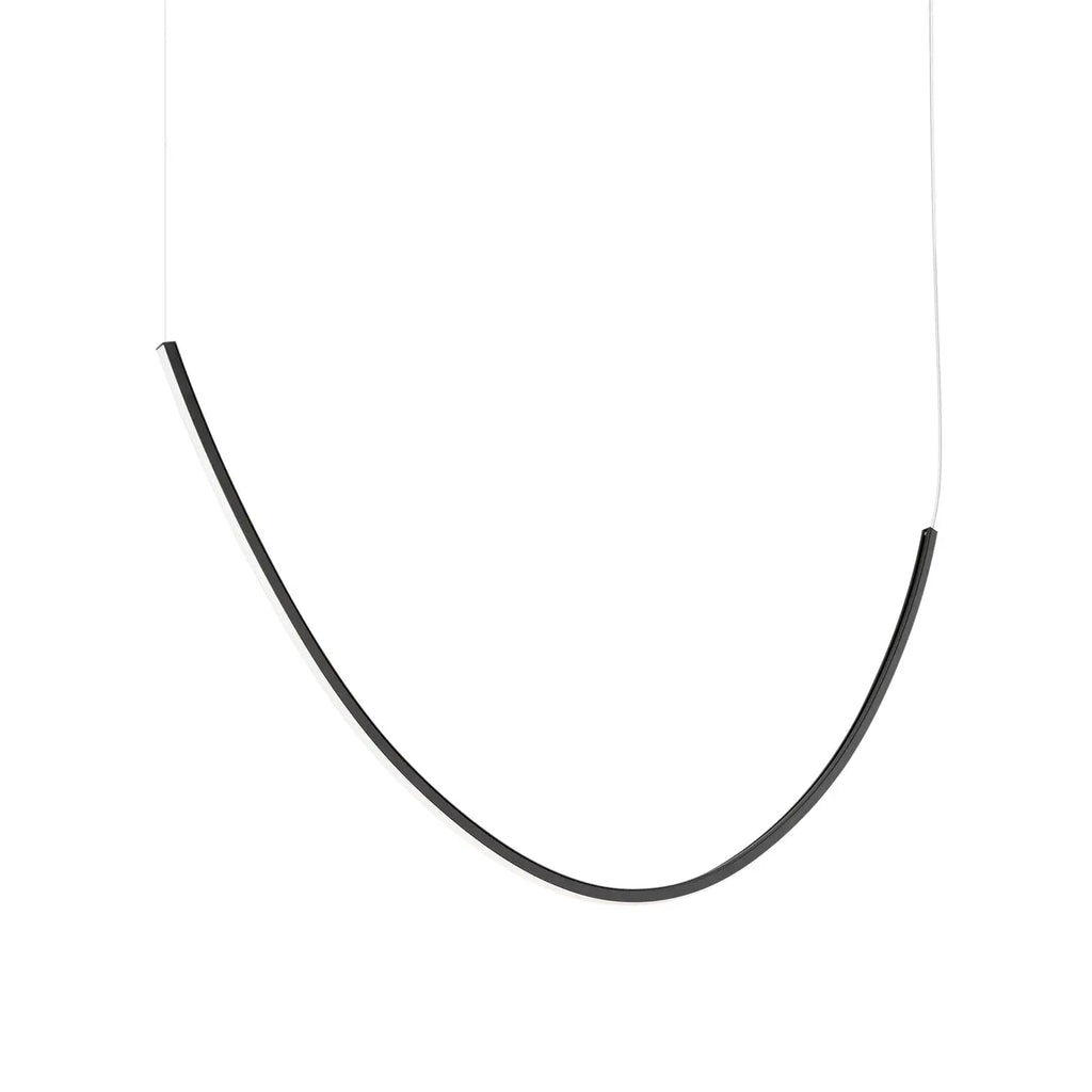 Suspension LED linéaire en aluminium noir, 1 ou 3 barres