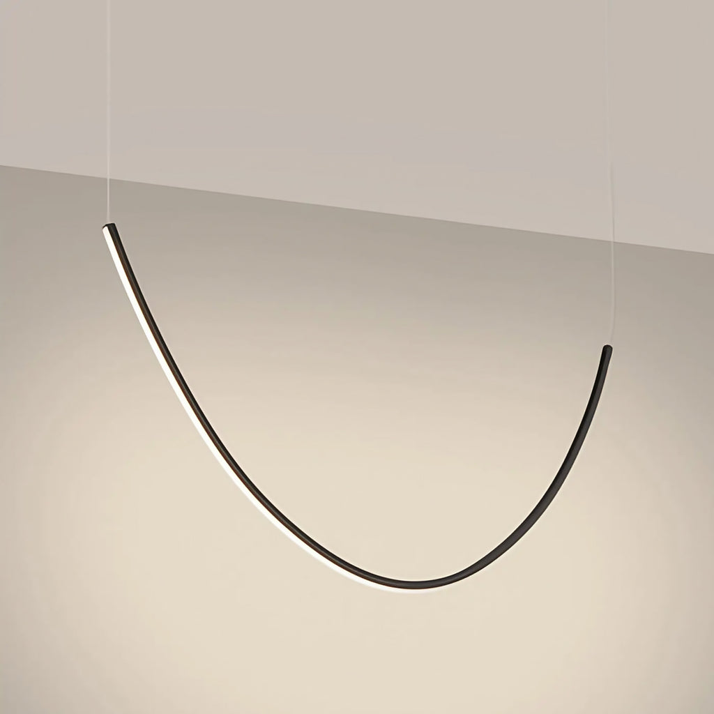Suspension LED linéaire en aluminium noir, 1 ou 3 barres