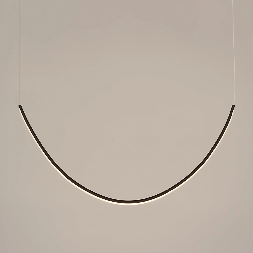 Suspension LED linéaire en aluminium noir, 1 ou 3 barres