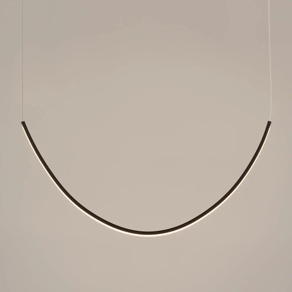 Suspension LED linéaire en aluminium noir, 1 ou 3 barres