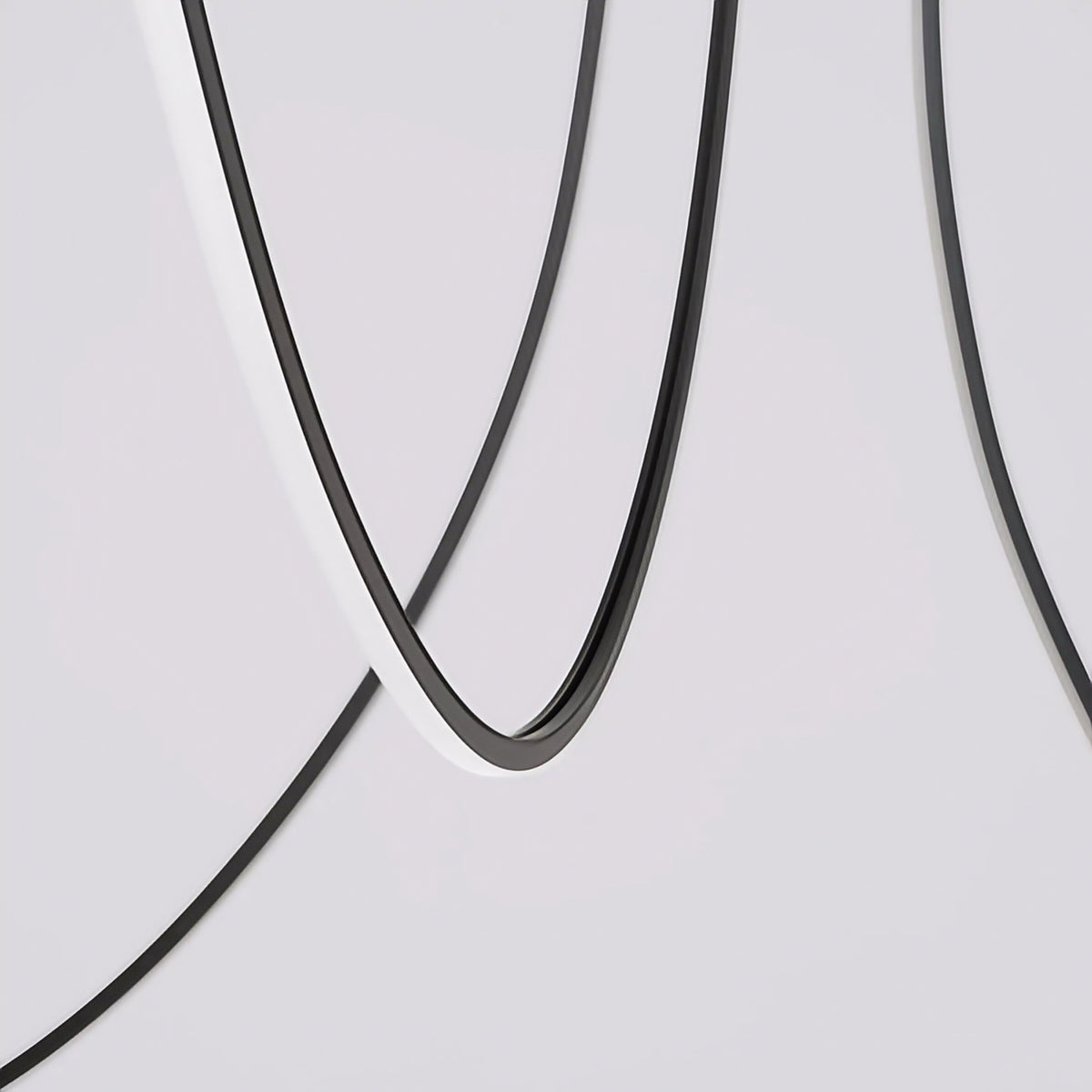 Suspension LED linéaire en aluminium noir, 1 ou 3 barres