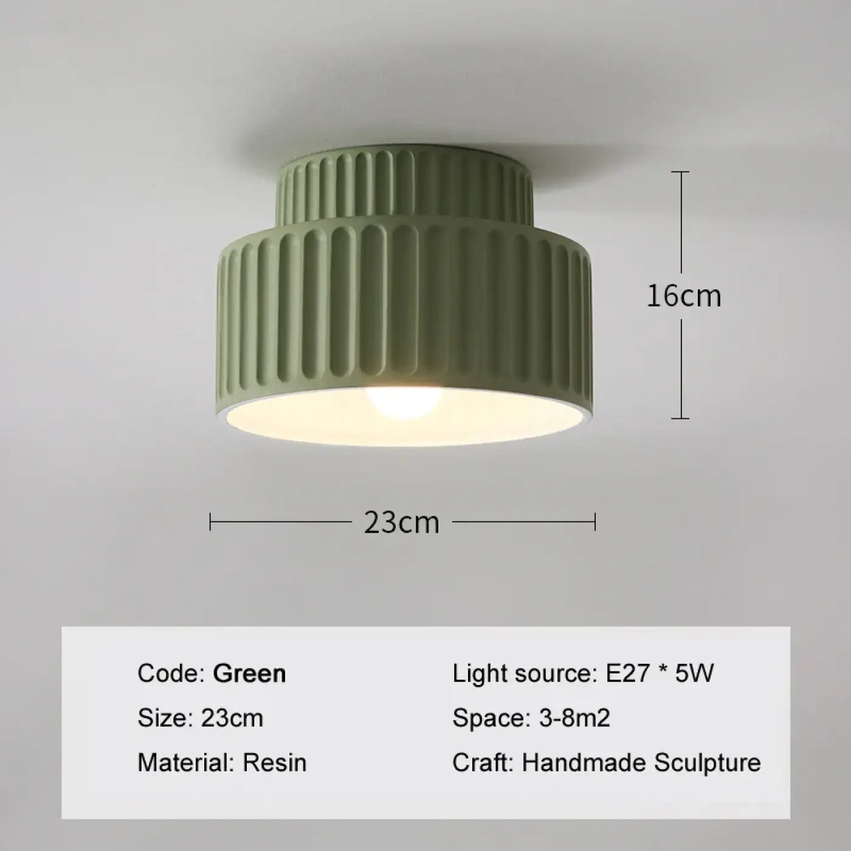 Suspension en résine moderne, grand ou petit modèle, coloris variés
