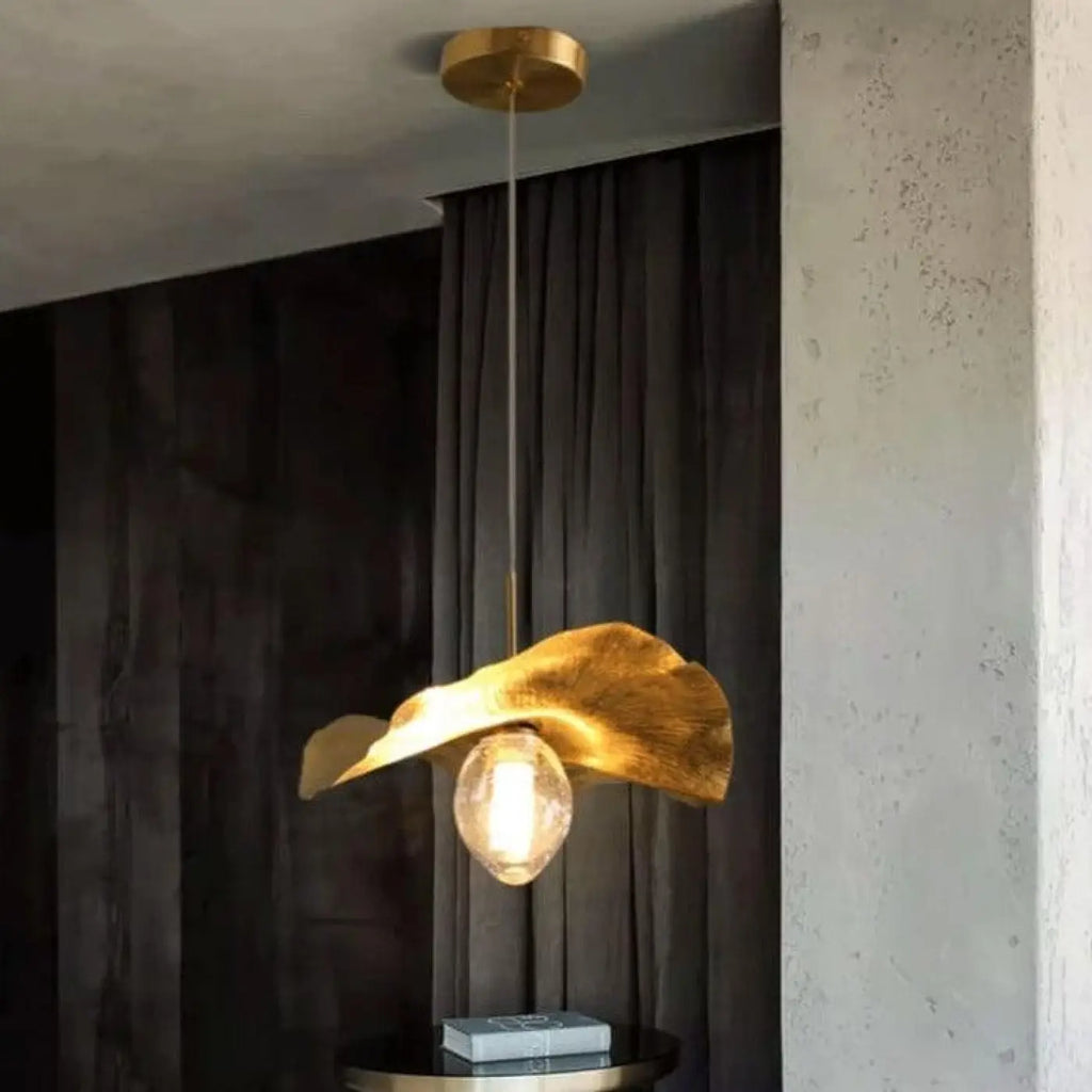 Lustre suspension doré, trois tailles S, M et L