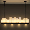 Suspension rectangulaire à cylindres lumineux, tailles S à XL