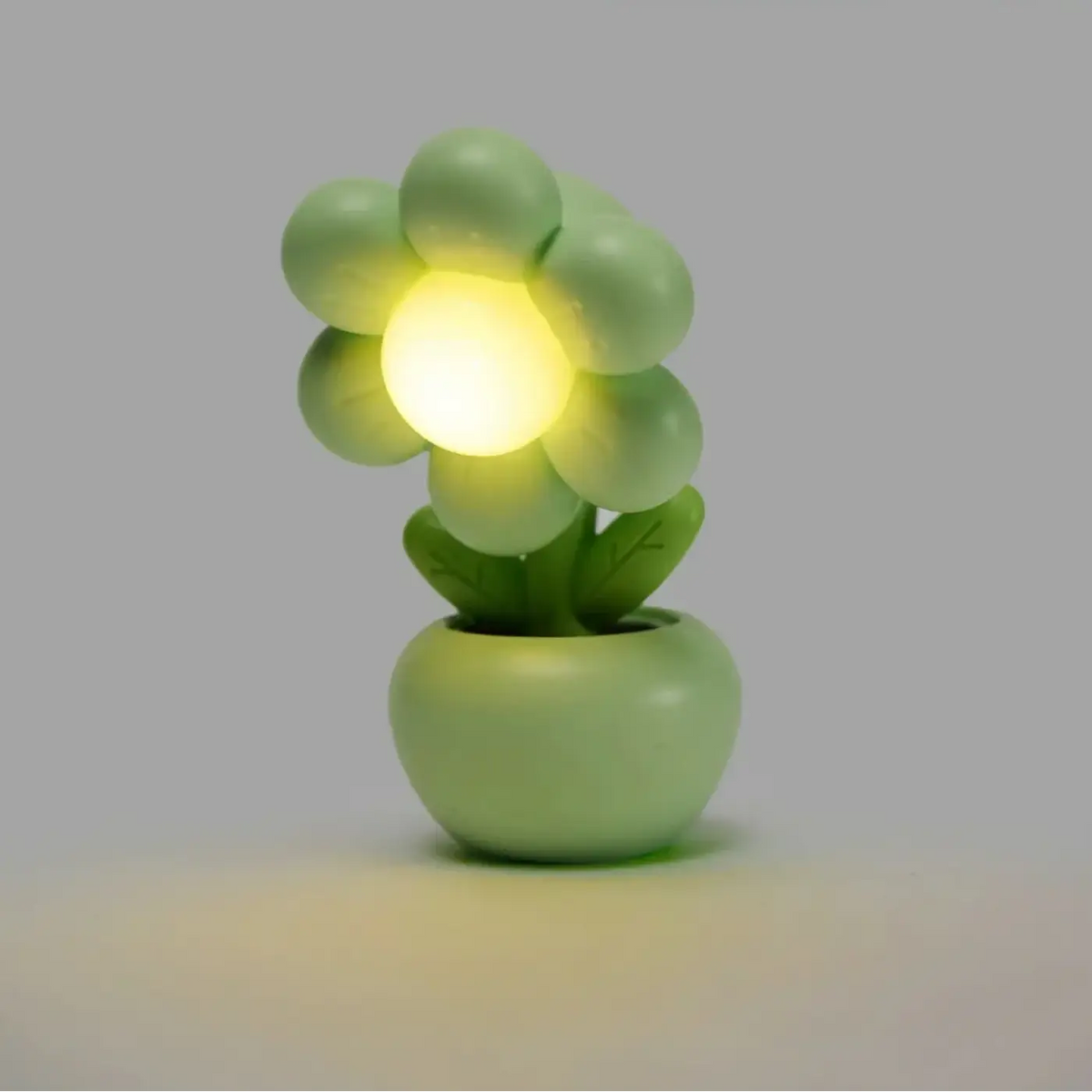 Mini veilleuse pot de fleurs, quatre coloris, vert
