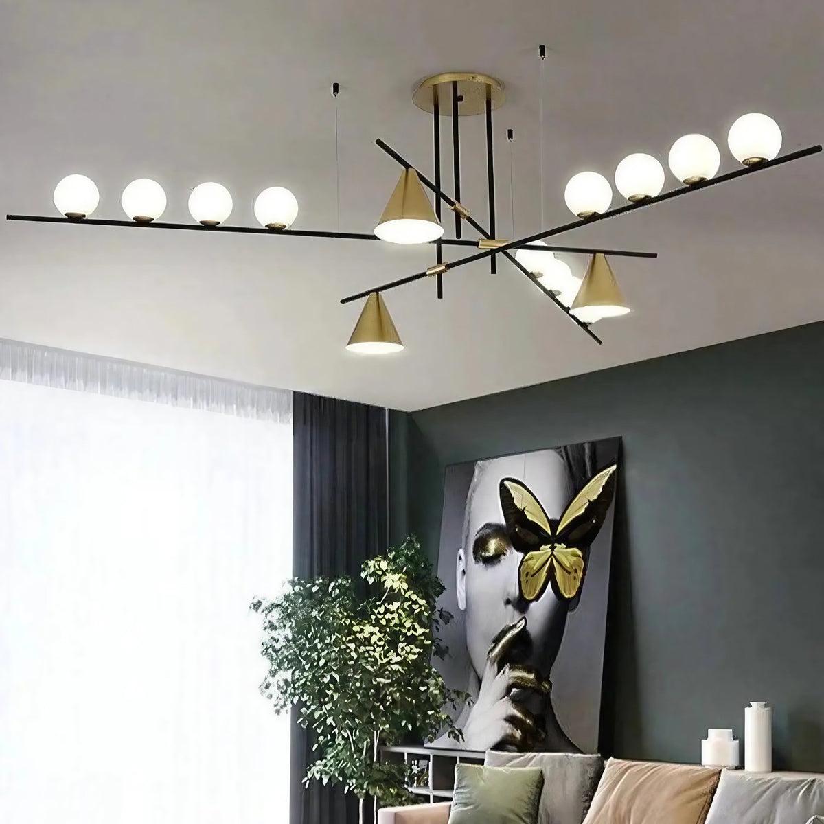Luminaire de plafond moderne aux lignes épurées
