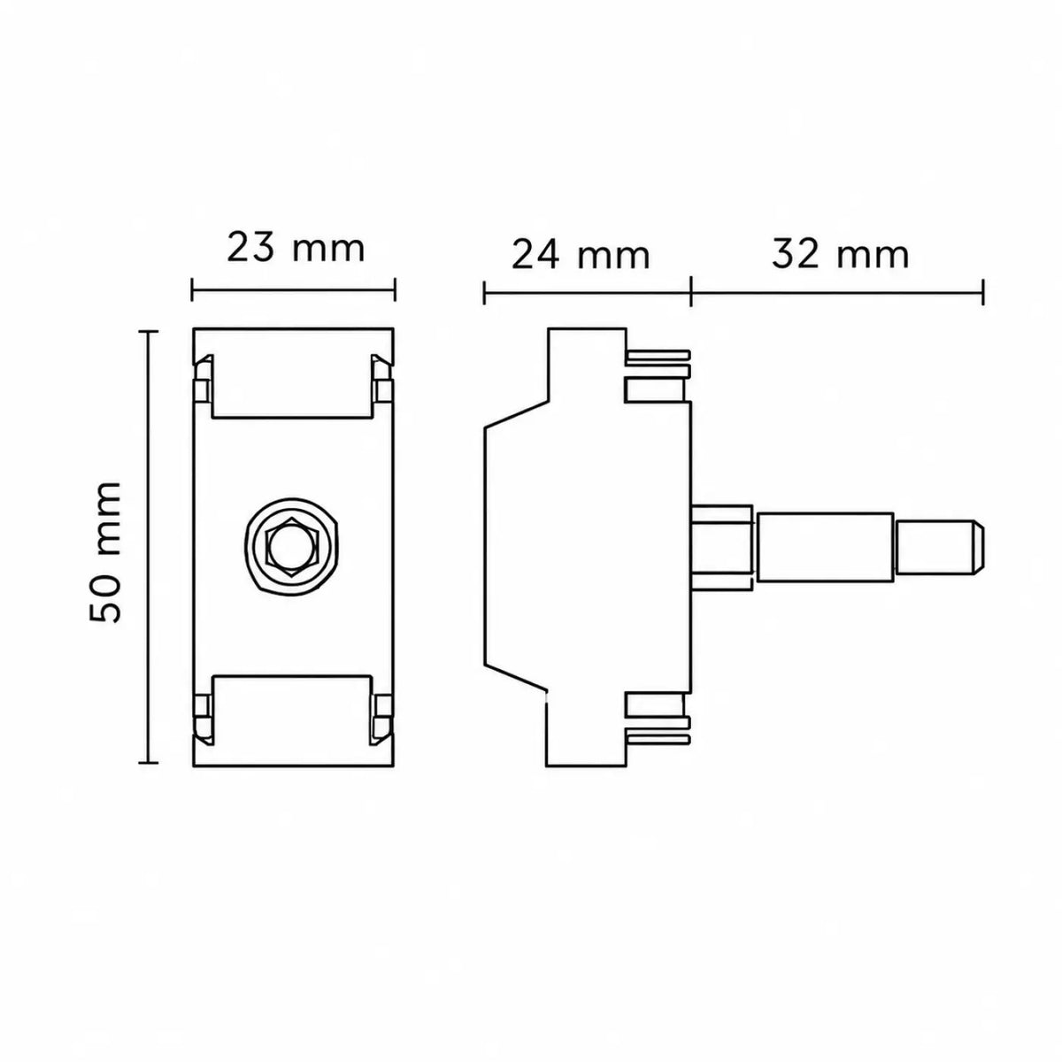 Interrupteur permutateur à pression, aspect bouton de variateur