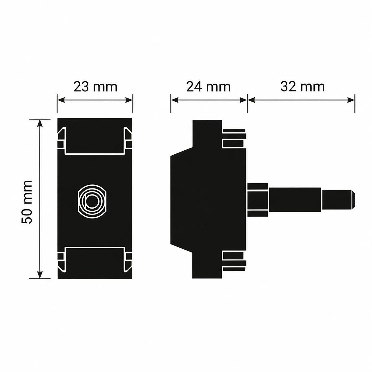 Bouton-poussoir à l'aspect de variateur, module pour plaque