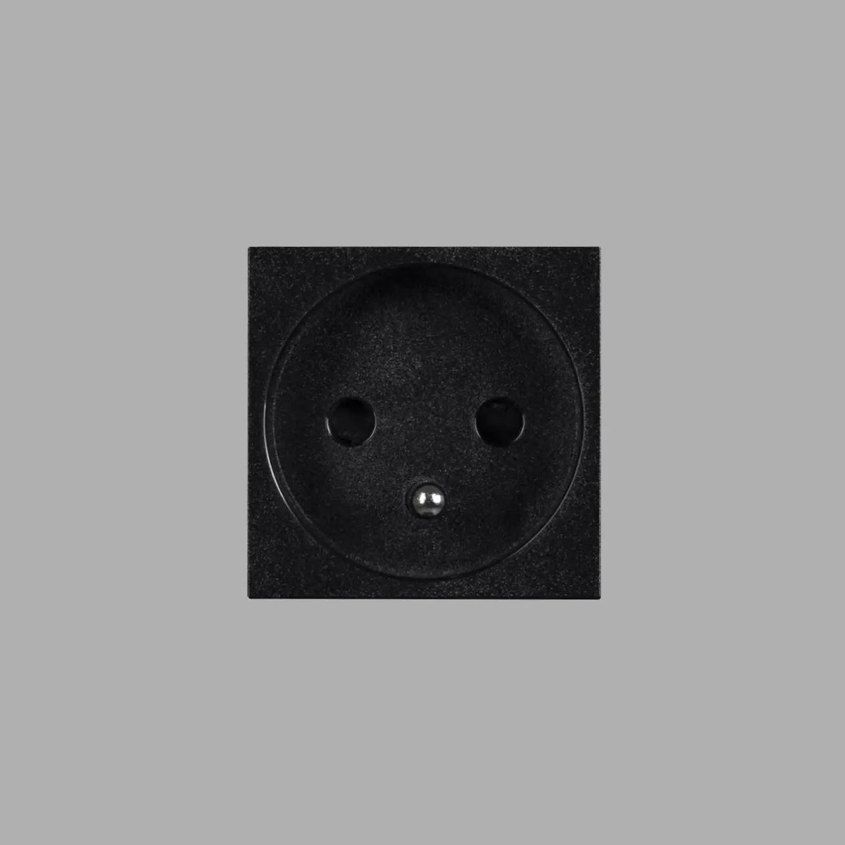 Prise de courant 2P+T type E, 16 A, module 45 mm noir ou blanc