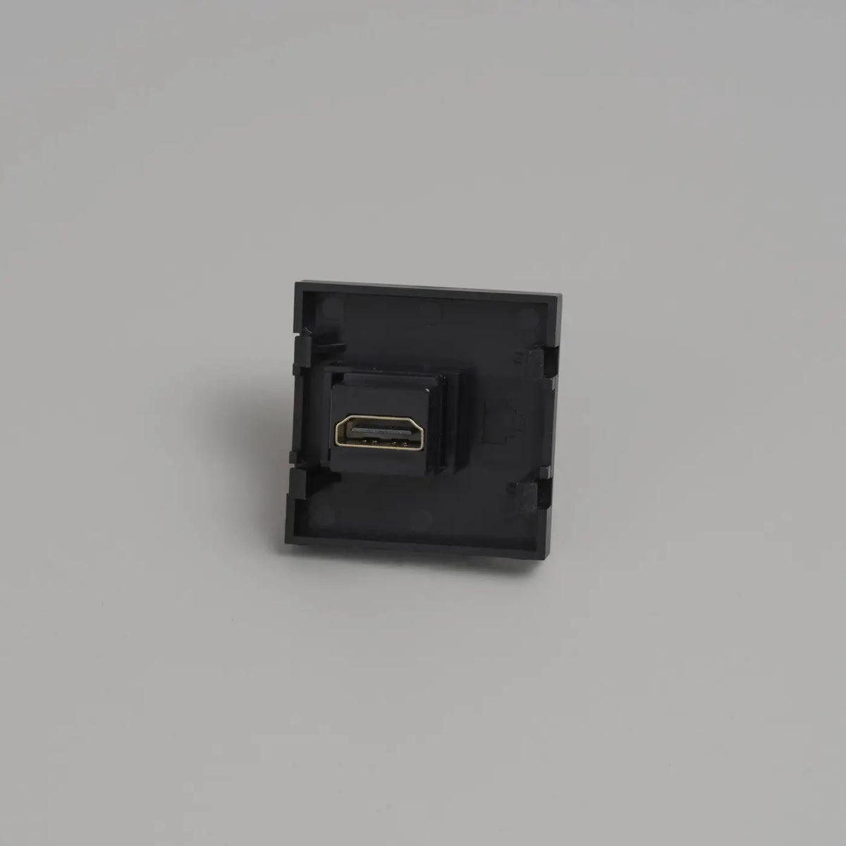 Prise HDMI murale encastrée, module carré de 45 mm noir ou blanc