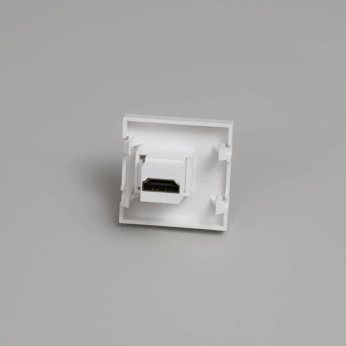 Prise HDMI murale encastrée, module carré de 45 mm noir ou blanc
