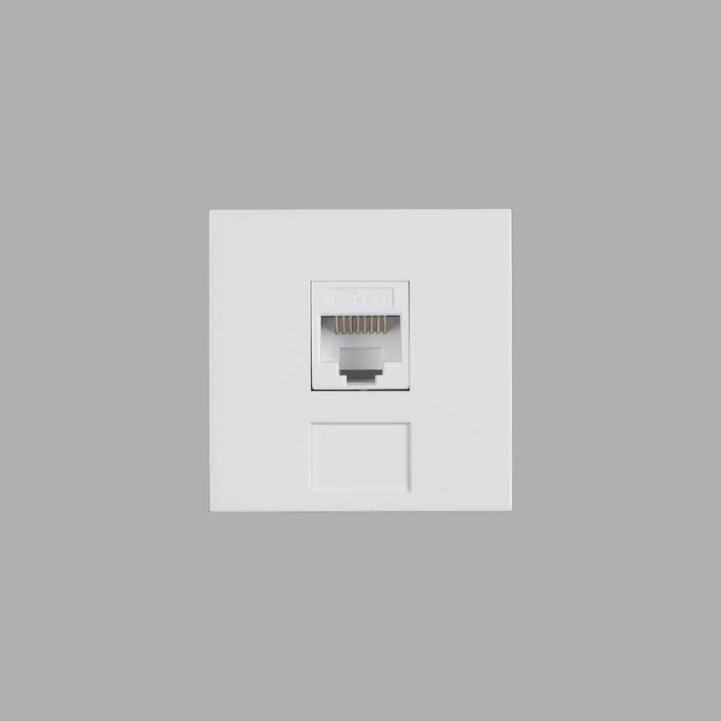 Prise RJ45 catégorie 6 encastrée, module 45 mm noir ou blanc